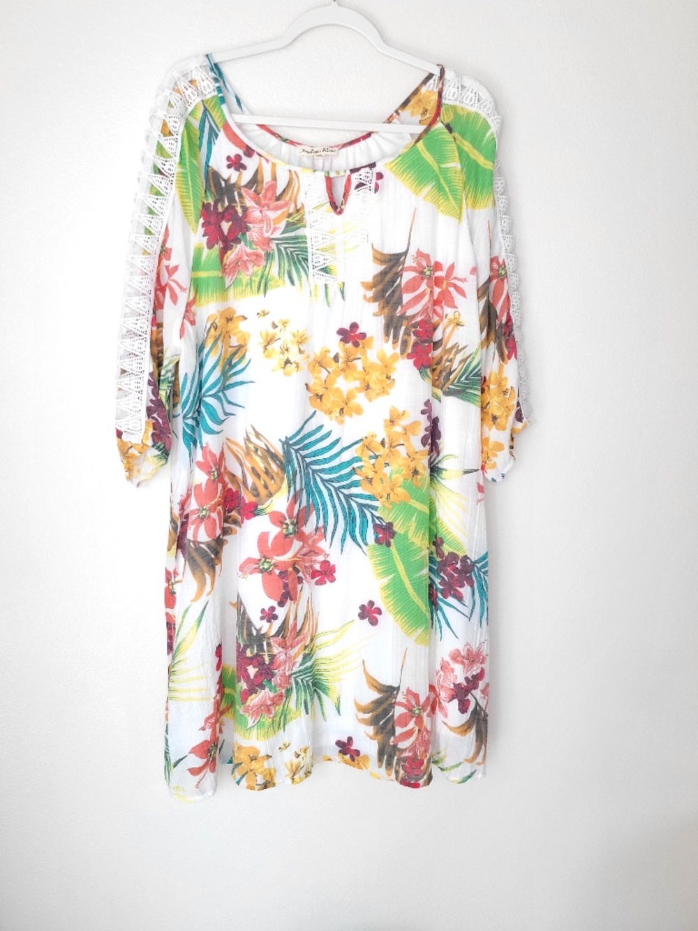 Indigo Rose Tropical Floral Dress